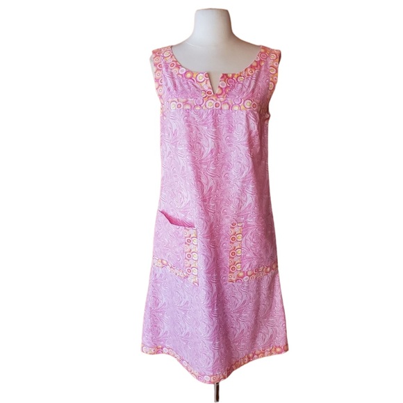 Vintage Dresses & Skirts - 1960s A Dress Up by Ronnie Pink Cotton Housedress